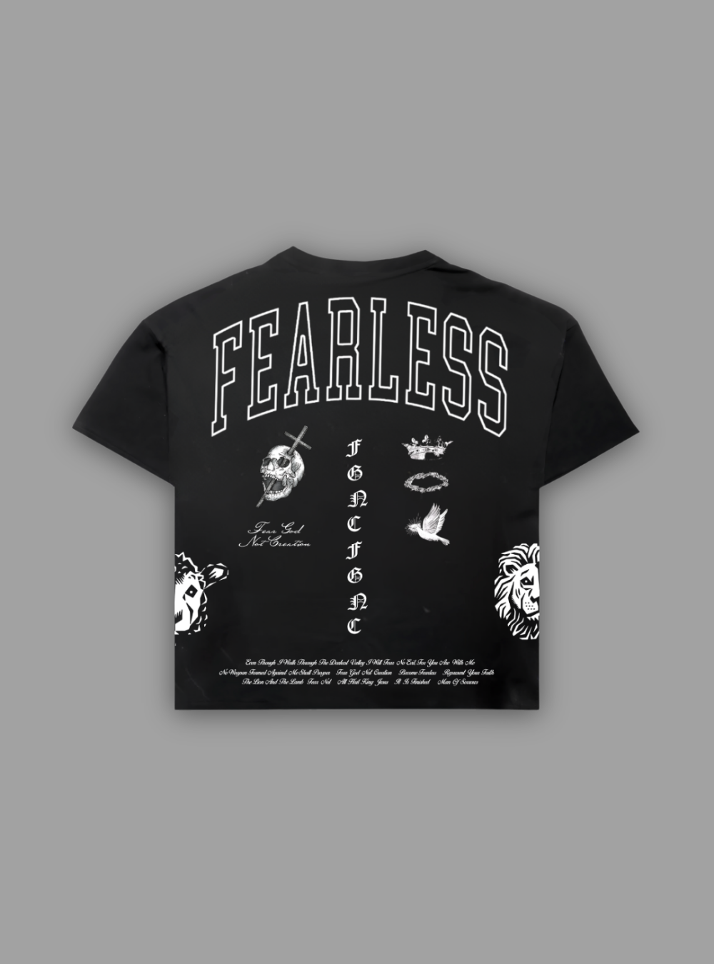 FEAR NO EVIL "PREMIUM" OVERSIZED TEE IN BLACK