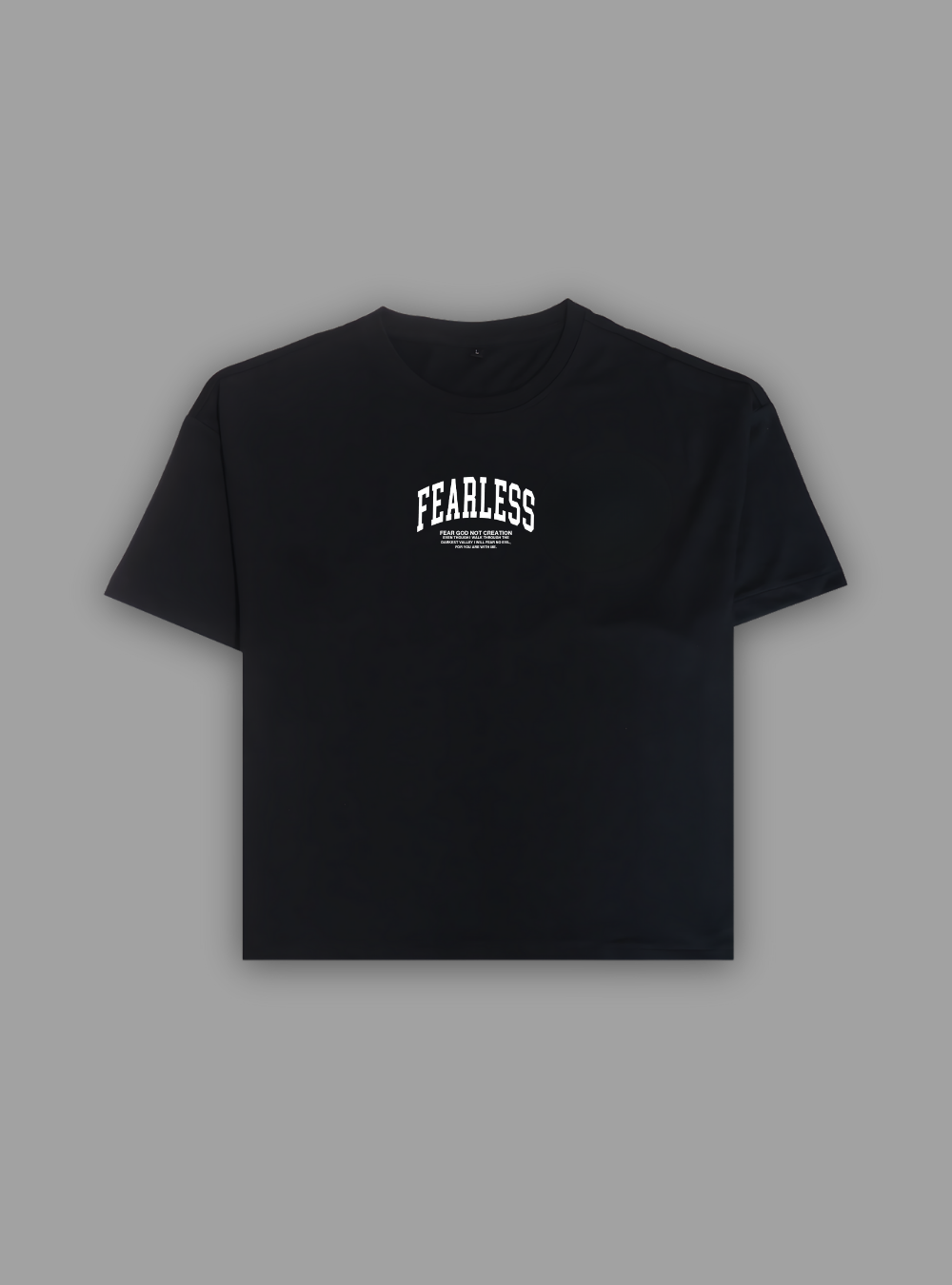 FEAR NO EVIL "PREMIUM" OVERSIZED TEE IN BLACK