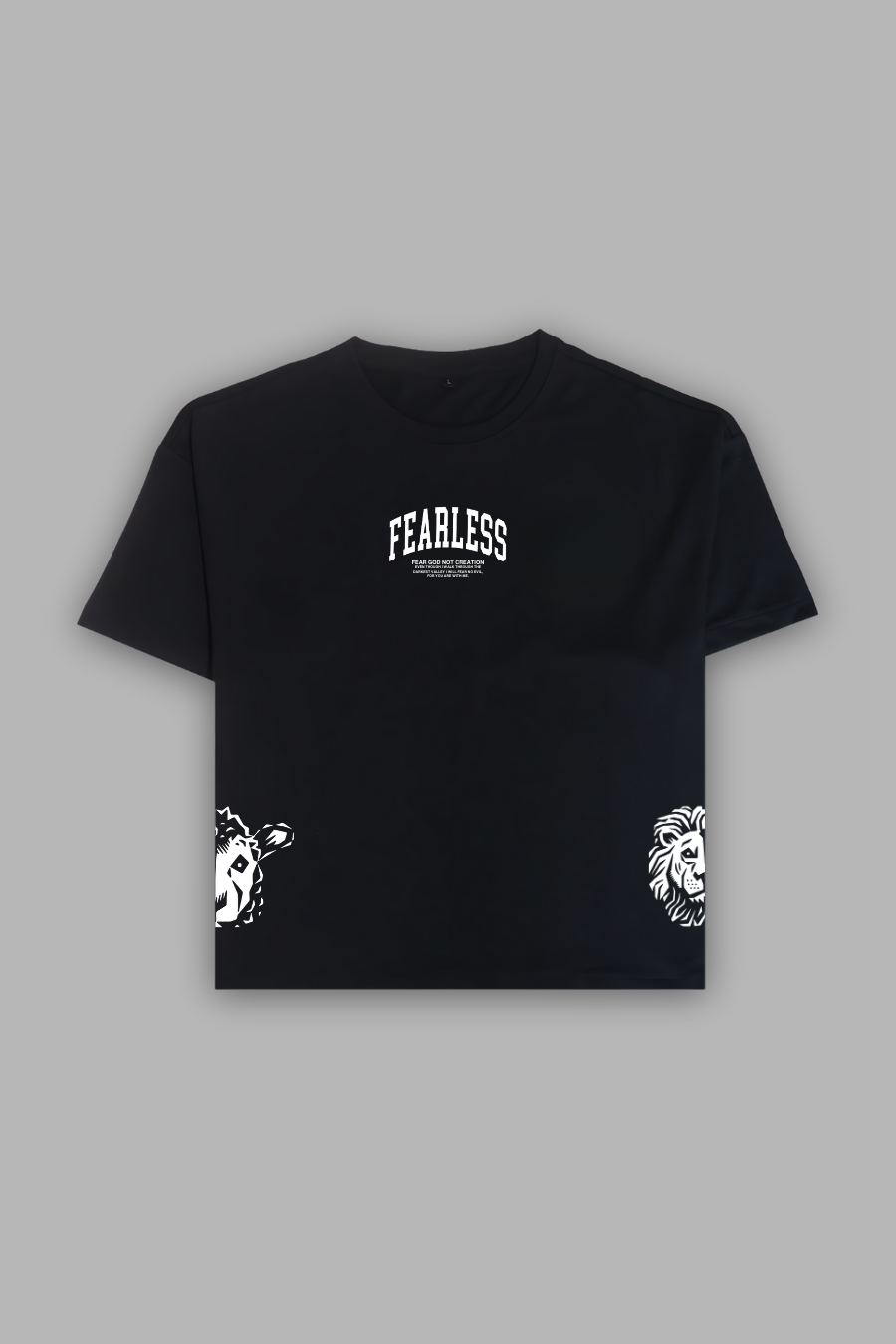 FEAR NO EVIL "PREMIUM" OVERSIZED TEE IN BLACK