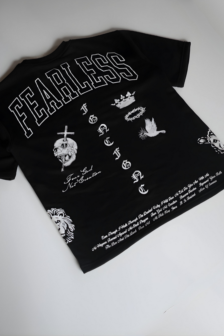 FEAR NO EVIL "PREMIUM" OVERSIZED TEE IN BLACK