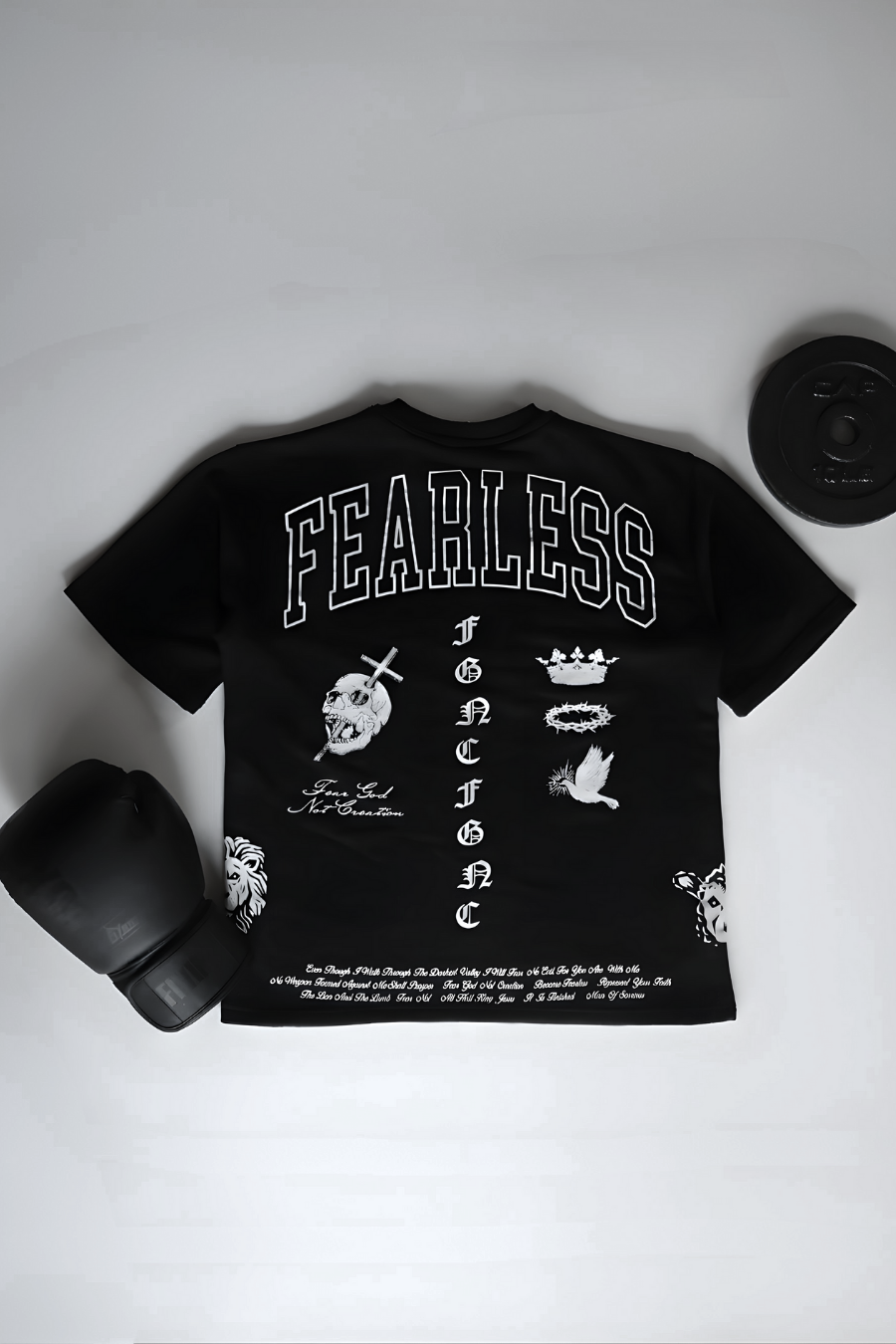 FEAR NO EVIL "PREMIUM" OVERSIZED TEE IN BLACK