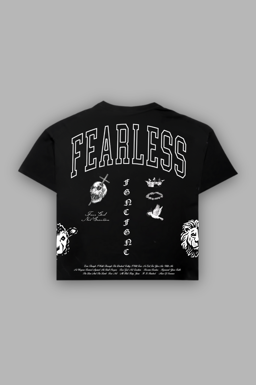 FEAR NO EVIL "PREMIUM" OVERSIZED TEE IN BLACK